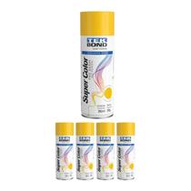 Kit 5 Tinta Spray Uso Geral Amarelo 350ml - Tekbond Kit 5 Tinta Spray Uso Geral Amarelo 350ml - Tekbond