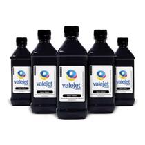 Kit 5 Tinta Universal Black corante 500ml Valejet