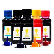 Kit 5 Tintas L355 CMYKK Corante 100ml Crie Sempre