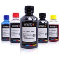 Kit 5 Tintas Para Impressora Corante Premium - Black, Black, Yellow, Cyan, Magenta 250ml - Authentic Ink