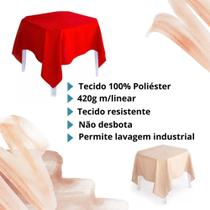 Kit 5 toalha de mesa tecido Oxford 1,40x1,40