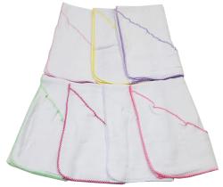 Kit 5 Toalha Fralda Bebê Quadriculada 68x78cm Com Capuz