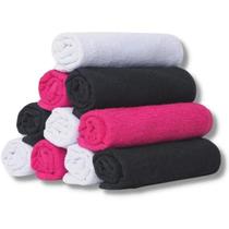 Kit 5 Toalha Manicure E Pedicure 21X31 Pink, Preto E Branco Kit 5 Toalha Manicure E Pedicure 21X31 Pink, Preto E Branco