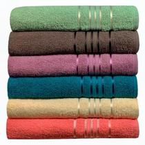 Kit 5 Toalhas Banho Macia Oslo Felpuda 300 g/m2 Cores Sortidas