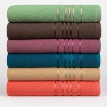 Kit 5 Toalhas Banho Macia Oslo Felpuda 300 g/m2 Cores Sortidas