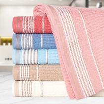 Kit 5 Toalhas de Banho Banhão Gigante Grossa Luxo Roma Canelada 70cm x 145cm Kit 5 Toalhas de Banho Banhão Gigante Grossa Luxo Roma Canelada 70cm x 145cm