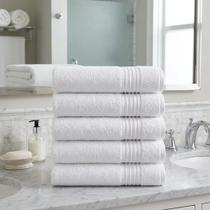 Kit 5 Toalhas de Banho Hotel 70x150cm 500g Branca