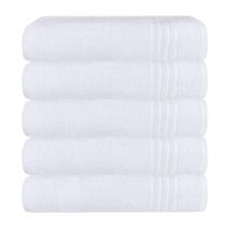 Kit 5 Toalhas de Banho Hotel 70x150cm 500g Toalha Gigante - Branca Kit 5 Toalhas de Banho Hotel 70x150cm 500g Toalha Gigante - Branca