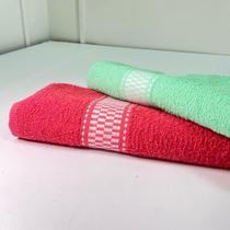 Kit 5 Toalhas de banho macia detalhada confortável de algodão