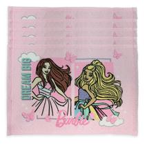 Kit 5 Toalhas De Lancheira Lepper Kids Barbie 40cmx28cm
