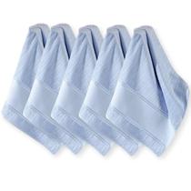 Kit 5 Toalhas De Lavabo Artesanalle Dohler Pintar Azul Bebê