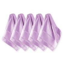 Kit 5 Toalhas De Lavabo Artesanalle Dohler Pintar Roxo