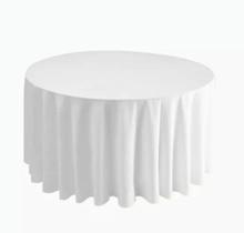 Kit 5 Toalhas De Mesa Redonda Microfibra Branca 1,50M Festa Kit 5 Toalhas De Mesa Redonda Microfibra Branca 1,50M Festa