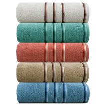 Kit 5 Toalhas de Rosto 100% Algodão Felpudas 68x135cm Classic Kit 5 Toalhas de Rosto 100% Algodão Felpudas 68x135cm Classic