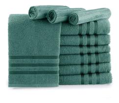 Kit 5 Toalhas Rosto Algodão Hipoalergênica - Verde Esmeralda Kit 5 Toalhas Rosto Algodão Hipoalergênica - Verde Esmeralda