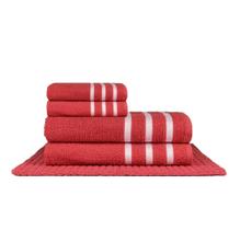 Kit 5 toalhas Tulipa - 2 banho + 2 rosto + 1 piso - Felpudas 100% algodão