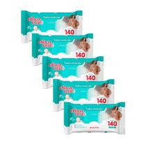 Kit 5 Toalhas Umedecidas Meu Nenê com 140 Unidades