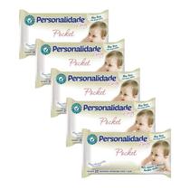 Kit 5 Toalhas Umedecidas Personalidade Baby com 20 unidades