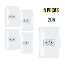 kit 5 tomada 20a 4x2 finesse+ branca blux kit 5 tomada 20a 4x2 finesse+ branca blux