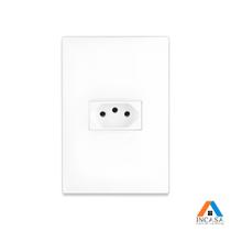 Kit 5 Tomada 2p+t 10a Apoio Lissê Conjunto Espelho 4x2 250v Branco