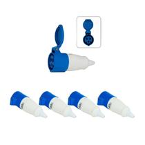 Kit 5 Tomada Acoplamento 2p+t 16a Azul 6h 220/250v Omg 3056 Kit 5 Tomada Acoplamento 2p+t 16a Azul 6h 220/250v Omg 3056