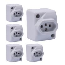 Kit 5 Tomada De Sobrepor De Porcelana Plugue Padrão ABNT 25a Kit 5 Tomada De Sobrepor De Porcelana Plugue Padrão ABNT 25a