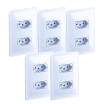 Kit 5 tomada dupla 2p+t 10a pial zeffia legrand - cod 680111 Kit 5 tomada dupla 2p+t 10a pial zeffia legrand - cod 680111