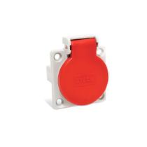 Kit 5 Tomada Embutir 2p+t 20a 250v Com Tampa Vermelha Steck