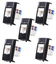 Kit 5 tomada informatica rj45 cat5e ebony margirius