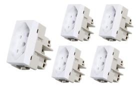 Kit 5 Tomada Padrao Brasileiro 2p+t 10a-250v Br Sleek Kit 5 Tomada Padrao Brasileiro 2p+t 10a-250v Br Sleek