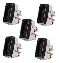 Kit 5 Tomada Padrao Brasileiro 2p+t 10a-250v Ebony Infiniti
