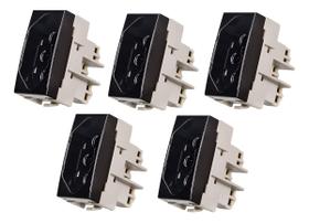 Kit 5 Tomada Padrao Brasileiro 2p+t 20a-250v Ebony Infiniti