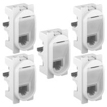 Kit 5 Tomada Rede Rj45 Cat6 Branco Nereya 663076 Legrand