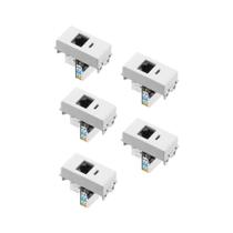 Kit 5 Tomada Telefone RJ11 57115/051 Liz Tramontina Branco