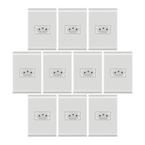 Kit 5 tomadas 10a + 5 tomadas 20a c placa 4x2 Liz Tramontina