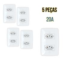 kit 5 tomadas duplas 20a finesse+ blux