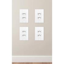 Kit 5 Tomadas Duplas Embutir 4x2 10A Branco Modular Elegante