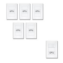 Kit 5 Tomadas Padrão 10A + 1 Interruptor com tomada 20A - Fame Kit 5 Tomadas Padrão 10A + 1 Interruptor com tomada 20A - Fame