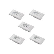 Kit 5 Tomadas Para Móvel 10A Branco Aria Tramontina 57241102 Kit 5 Tomadas Para Móvel 10A Branco Aria Tramontina 57241102