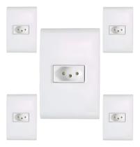 Kit 5 Tomadas Simples 20a 2p + t 4x2 Tramontina