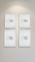 Kit 5 Tomadas Simples 20A 2P+T Branco 4x2 Kit 5 Tomadas Simples 20A 2P+T Branco 4x2