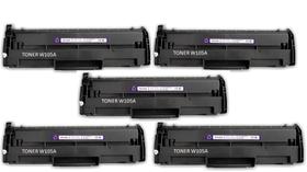 Kit 5 toner compatível para hp w1105a 105a 107w 135a -com chip