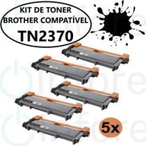 Kit 5 Toner Compatível Para TN2370 TN2340 TN660 Impressora L2320D HL2300D L2520 2360DW 2740Dw CPL2520DW L-2520DW