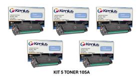Kit 5 toner compatível para w1105a 105a 107w 135a com chip