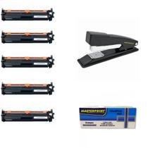 Kit 5 Toners Compatíveis Cf217 E 1 Grampeador Mp301 Completo