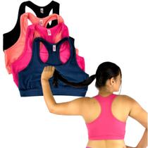Kit 5 Top Academia Sem Bojo Feminino Modelo Nadador Liso Fitness