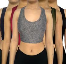 Kit 5 Tops Femininos Regata Justos Lisos Cores Sortidas Suplex Pp ao Plus Size Kit 5 Tops Femininos Regata Justos Lisos Cores Sortidas Suplex Pp ao Plus Size