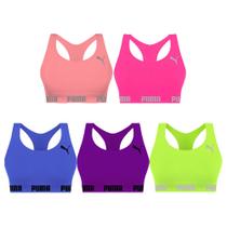 Kit 5 Tops Puma Nadador Sem Costura Feminino Kit 5 Tops Puma Nadador Sem Costura Feminino