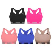 Kit 5 Tops Puma Nadador Sem Costura Feminino