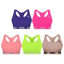 Kit 5 Tops Puma Nadador Sem Costura Feminino